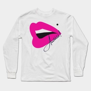 Purple Lips... Aaahhhh! Long Sleeve T-Shirt